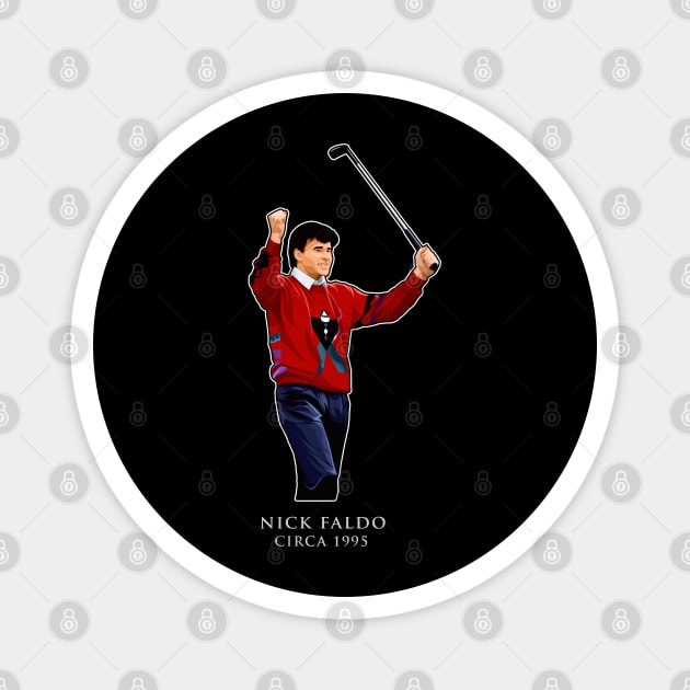 Nick Faldo Golf Circa 1992 Magnet by RunAndGow